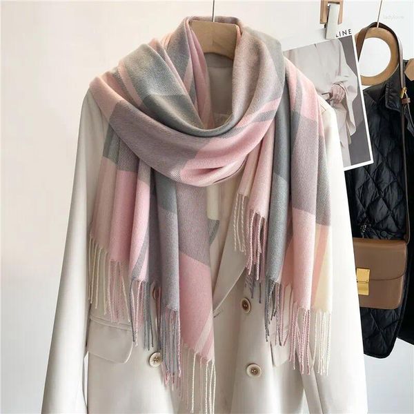 SCARPE CASSE CASHMERE DONNE CRESCIALE VIAGGIO SCARPA INVERNA SCARPA PLAID PASHMINA SCOLTS SCHUA CON TASSELLA CASTALE BUFANDA PONCHO