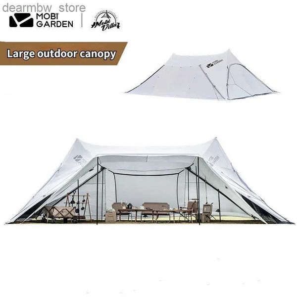 Zelte und Schutzhütten Mobi Garden Outdoor -Markisen groß ein Turm -Baldachin Pavillon Camping Zelt Reisen winddichter regenproof Sonnenschild Planen Campingzubehör L48