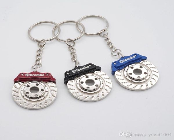 Keychain de carro estilista de disco de freio criativo Mini carrinho de chave Anel de carro automático Chain Keyring para acessórios automáticos Drop5627988