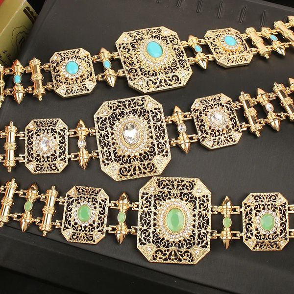 Dicai vendendo jóias marroquinas Jóias femininas Corrente da cintura Crystal Bride Wedding Gift Moda 240401