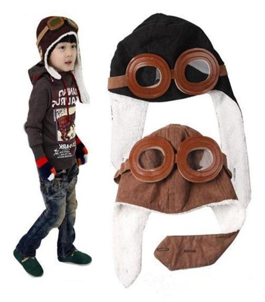 Kış Bebek Kulak Yürümeye Başlayan Erkek Kız Çocuk Pilot Aviator Kapı Sıcak Yumuşak Beanie Hat Çocuklar Sıcak Unisex Beanie St6555639112