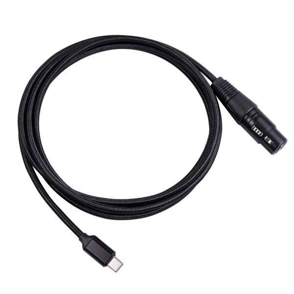 Acessórios 2/3M TypeC to XLR 3 PIN Microfone Audio Cable Male to feminino Adaptador de microfone para Windows 98SE/2000/XP/Vista/Win 7 8 10