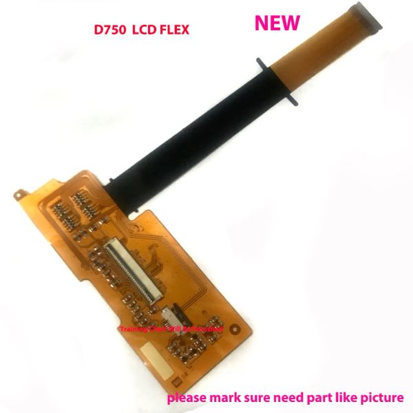 Peças Novo cabo de rotação do eixo para Nikon D750 LCD Flex Linha de exibição de alta qualidade Reparação de câmera digital Parte