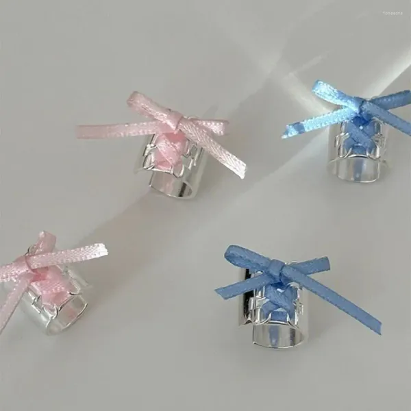 Orecchini schienali clip blu blu rosa clip alla moda squisito cuffia auricolare osseo non-piega