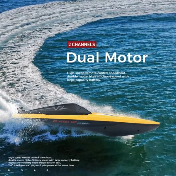 TY2 RC Speedboat 25 км/ч водонепроницаемые двойной мотор 2,4 г высокоскоростной гоночной лодки модель электрическая радиоконтроли