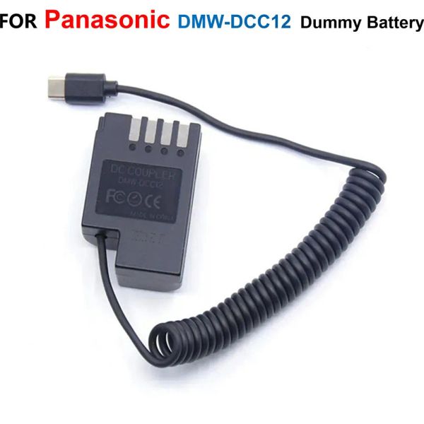 Chargers USB Type C Power Bank Charger Cable DMWDCC12 DMWBTC10 DMWBLF19 Поддельная батарея для Lumix DMCGH3 GH4 GH4K GH3K GH5 GH5S G9