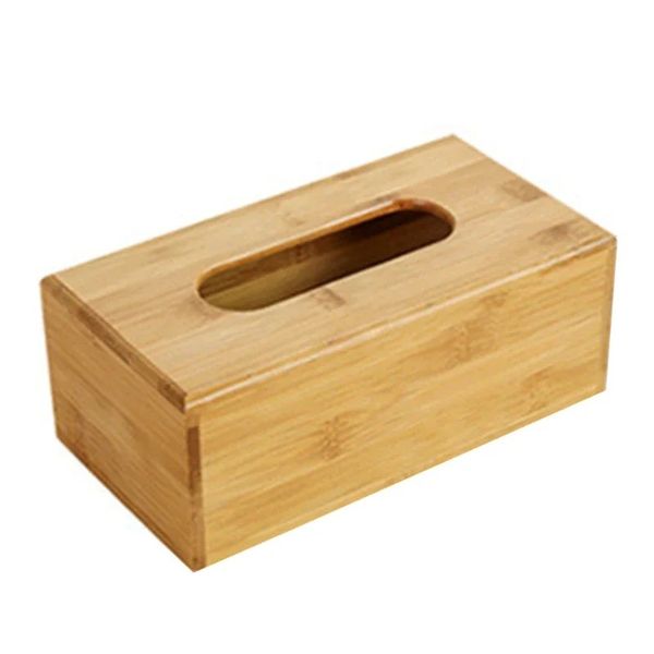 Bambus Tissue Box Holder Aufbewahrungspapierbox Tissue Box Cover Auto Holz Servietten Halter Hülle Organisator Home Decorationwood Serviette Holder Hülle