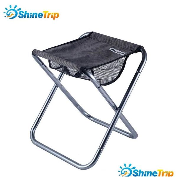 Arredamento di stoccaggio e manutenzione degli ingranaggi Shinetrip più sedia pieghevole esterna ad alta durata portatile con sedile di sgabelli in alluminio per sacchetti Fix DH2WL