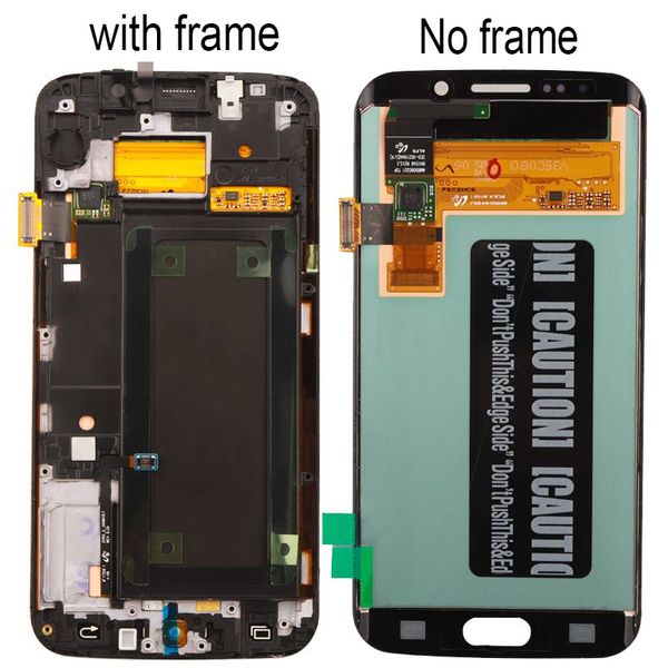 Mit Burn Shade für Samsung Galaxy S6 Edge LCD Touchscreen Digitizer G925 G925I G925F Touchscreen Reparaturteile mit Rahmen