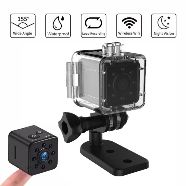 Камеры водонепроницаемая камера 1080p HD Wi -Fi Mini Camera Home Security Security Video Surveillance Camcorders Outdoor Sport DV