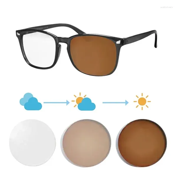 Óculos de sol Anti -azul Light Reading Glasses para vista cansada da mulher perto e muito multifocal óculos progressivos Pochromic