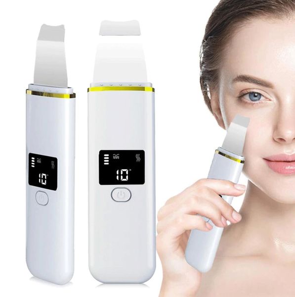 Ultrasonische Gesichtsbehälter -Pflegepecrubber LCD -Bildschirm Ion EMS -Therapie Gesicht Verjüngungsmittel Reiniger Spatel Blackhead Remover Akne -Reinigung 7469448