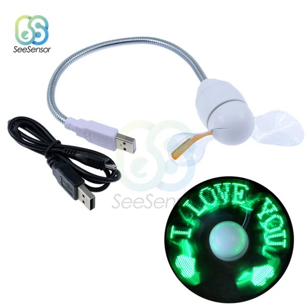 PlugPlay DIY Progaramming USB LED Message Fil para laptop PC Notebook Programável Caractere USB Fan DC 5V