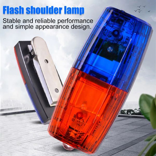 RedBlue LED -Strobe Warning Light Police Schulter Clip Taschenlampe Outdoor Running Light USB wiederaufladbare Sicherheitshelm Arbeit Lampe