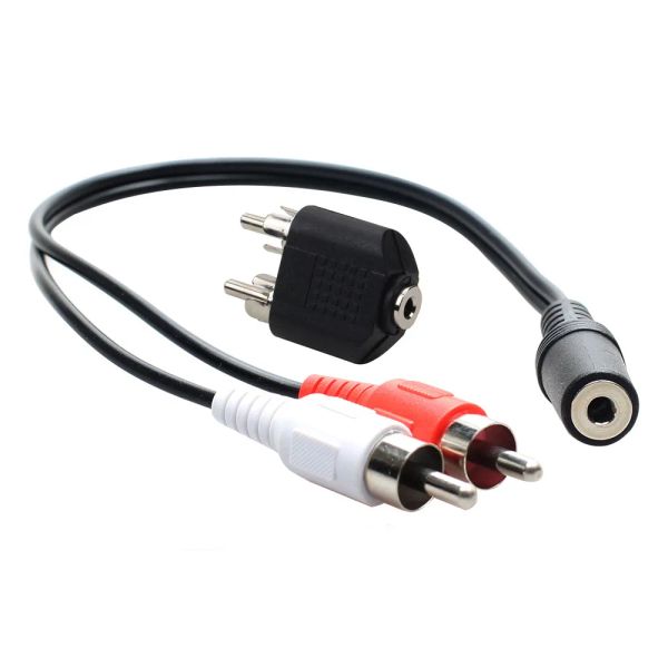 Универсальный кабель RCA кабеля 3,5 мм стерео кабель с 2 -м розеткой женского до мужчин до наушников 3.5 Aux Y Adapter для DVD Amplifi