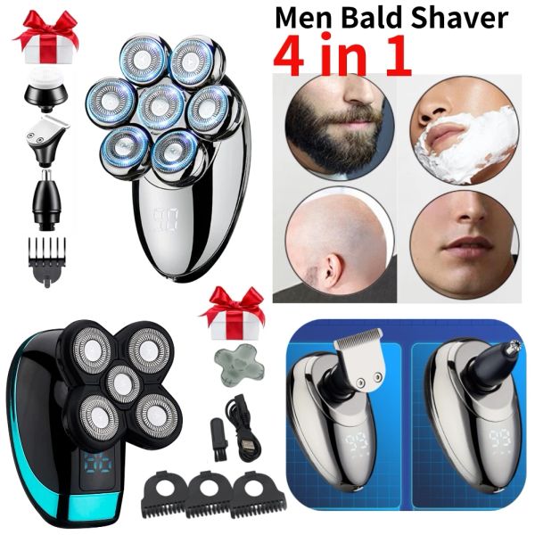 Shavers Men Shaver Head Shaver Ipx7 Водонепроницаемый 5IN1 Электрический бритва светодиодный дисплей для мужчин.