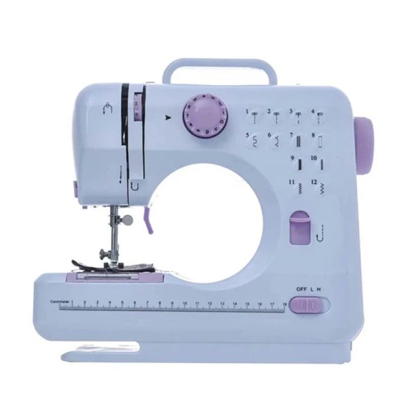 Tragbare Nähmaschine für Anfänger Kinder Mini Electric Household Crafting Reparing Sewing und 12 eingebaute Stiche