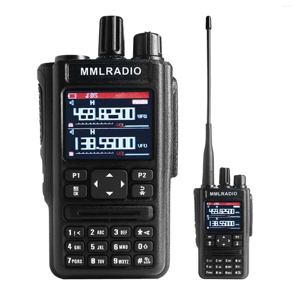 Walkie Talkie MmlRadio 8629 Nenhum GPS/Bluetooth Seis bandes amadores ham de duas maneiras Radios 256 Ch aviação AM USB-C Frequência de ar