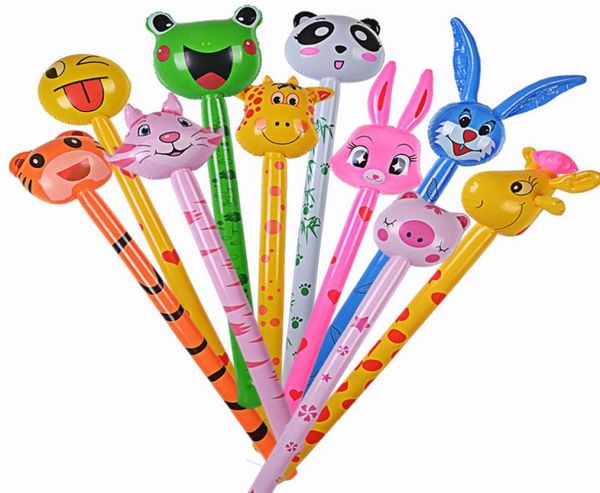 120 cm Cartoon aufblasbare Ballontier langer aufblasbarer Hammer Keine verwundeten Kinder Giraffe Stick Spielzeug Baby Kinder Spielzeug Random Style2569753