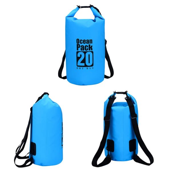 PVC Bolsa de passeio de barco à prova d'água de PVC Sacos de engrenagem flutuante de peixes de pesca seca Bolsa de drifting de backpack de caiaque Backpack