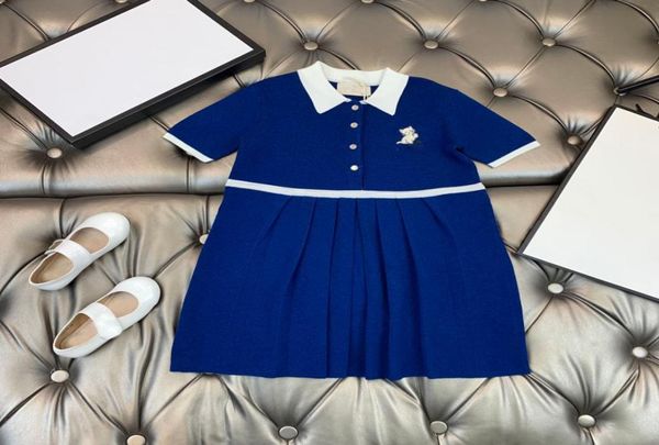 Girls039S Peincess Casual Dress Designer Designer Navy Blue Girl Sibirt Размер 90150512585