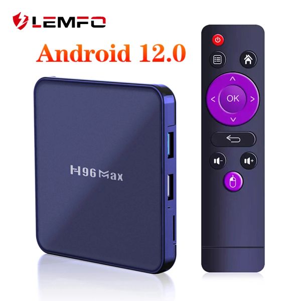 Box Lemfo V12 Smart TV -Box Android 12 H96 Max RK3318 Set Top Box Dual WiFi H96max Android 12.0 Support 4K Google Play