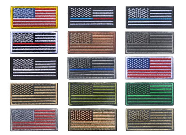 A bandeira dos EUA patches remendos uniformes bandeiras americanas patthe party favor o ferro no exército adesivo de apliques para bordado de crachá de chapéu magi6782903