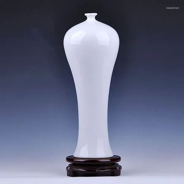 Vasos Jingdezhen Cerâmica Garrafa de esmalte branca Racha Borneol Beauty Home Decoração da sala de decoração