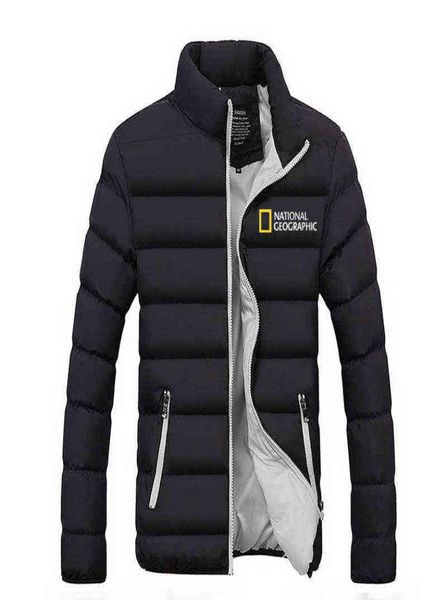 Herrenjacke Herumn Winter Modemarke Männer National Geografische Kleidung Casual Jogging Coat Reißverschluss Windproof Sportswear 2021 Y1201762009