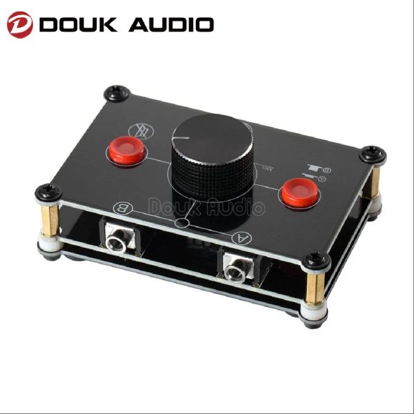 Amplificatore Douk Audio Little Bear MC102 Mini 2 (1) IN1 (2) Out 3,5 mm Scherutatore Stereo Switcher Selettore passivo Scatola