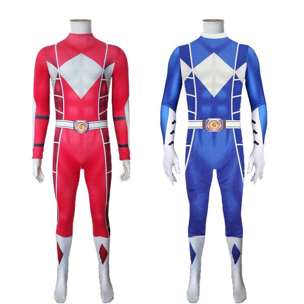 Power Samurai Sentai Shinkenger Red Rangers Costum Superhero Cosplay Halloween Birthday Birthday Party Zentai Salpsuit Kids Men