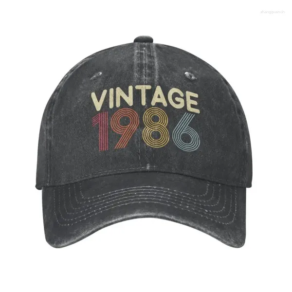 Top Caps Moda Pamuk Vintage 1986 Doğum Günü Beyzbol Kapağı Erkek Kadınlar Özel Ayarlanabilir UNISEX DAD ŞEHİR YAZ