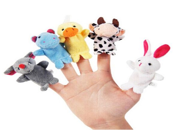 10pcspack fofo de desenho animado de dedão animal bebê bebê brinquedos de brinquedos de dedo fantoches de pano plow6002646