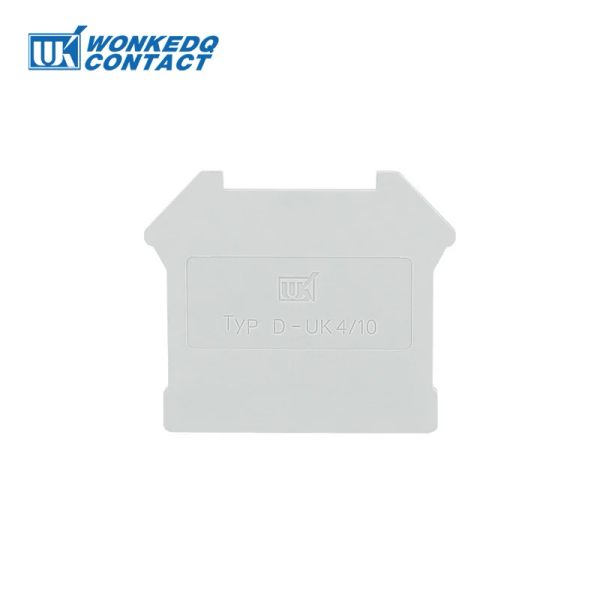 1PC D-UK4/10 Tampa final para Reino Unido 3/5/10/10/25 Uik16 Conector de fio Din Terminal Din Terminal Bloco D-UK 4/10 Separação da placa da barreira final