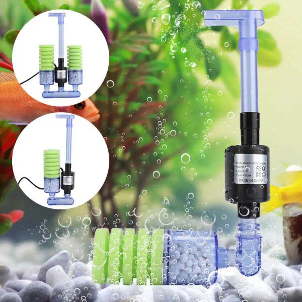 Aquariumschwammfilter mit Pumpe wiederverwendbares biochemischer Fischtankfilter Elektrischer Kugelfilter mit Tauchwasserpumpe