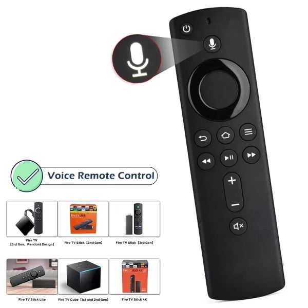 Kutu L5B83H Sesli Akıllı Arama Uzaktan Kumanda Fire TV Stick Lite/Strick için Değiştirme, Ateş TV Cube 4K Evrensel Uzaktan Denetleyici