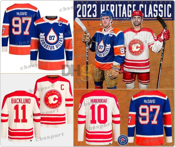 2024 Heritage Classic Custom Hockey Trikots 97 Connor McDavid 29 Leon Draisaitl Jonathan Huberdeau Heritage Classic Nazem Kadri Elias Lindholm Christopher Tanev