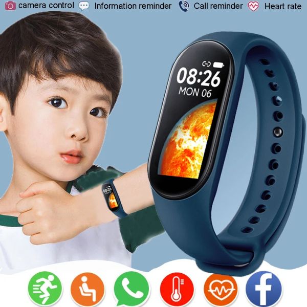 Uhren M7 Kinder Kinder Smart Watch Jungen Mädchen Sport SmartWatch IP67 wasserdichte Smart Clock Armband Child Smartwatch für Android iOS