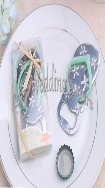 DHL 50pcslot flip flop abridor de garrafa de casamento favorsbeach tema tema no ponto de noiva Favors Wedding Flip Flops4233906