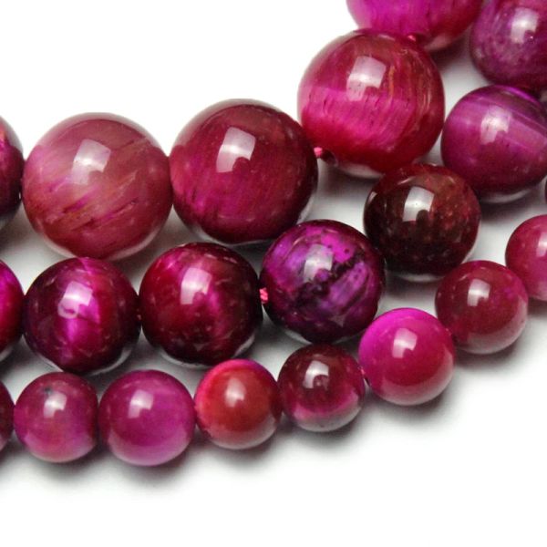 Perle di pietra naturale per perle di tigre rosso topdine rotonde perle sciolte per gioielli che producono la collana di bracciale a cucina a cucina fai -da -te 6/8/10 mm