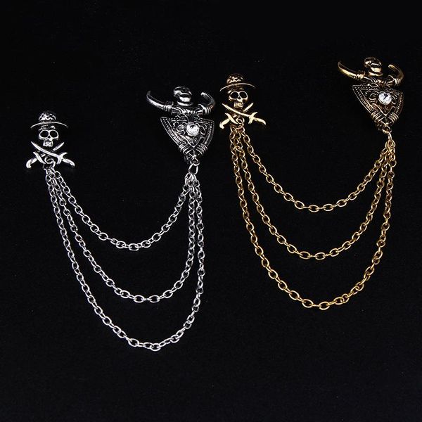 One Piece Ghost Head Skeleton Chail Brooch милые аниме фильмы игры жесткие эмалевые булавки Собирайте металлические мультипликационные бруши рюкзак шляпа шляп