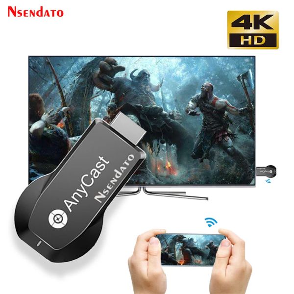 Caixa Anycast M100 5G 2.4 4K HD TV Wireless Stick Adaptador Qual