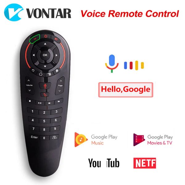 Caixa VONTAR G30S Voice Controle remoto Air Mouse Mini teclado com IR Learning for Android TV Box PC