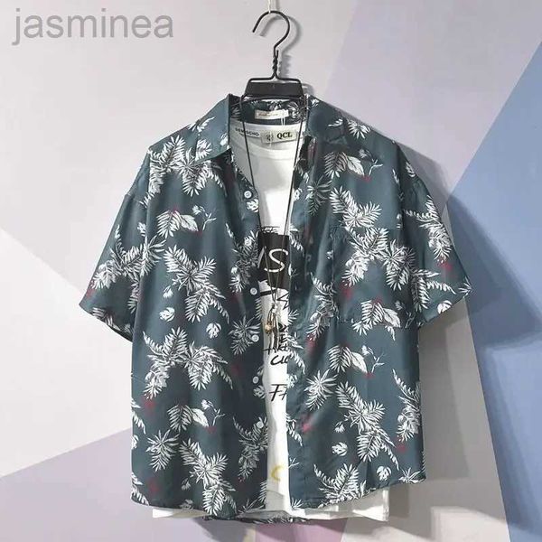 Camisas casuais masculinas camisas e blusas para homens havaianos roupas florais coloridas tops engraçados com impressão anime xxl frete grátis mangas de verão s 2449
