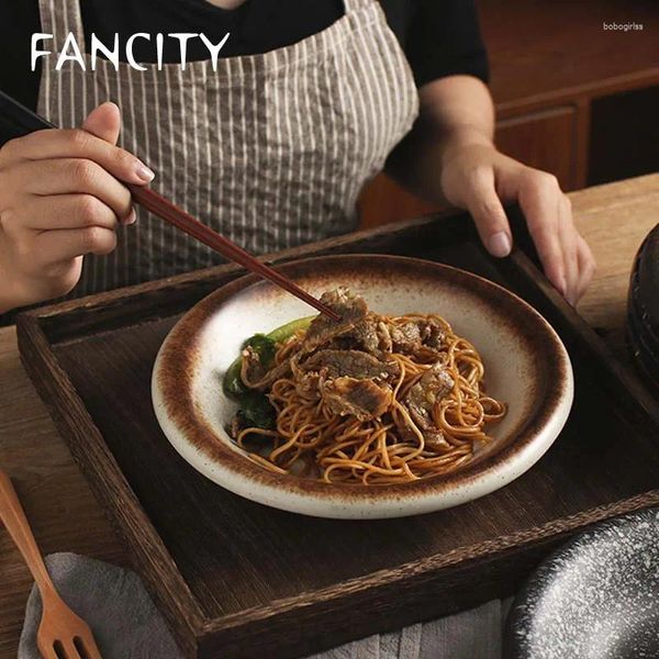 Bowls Lancity Deep Tales vertiefen und erhöht kreatives rund gebratenes Reisplattenrestaurant