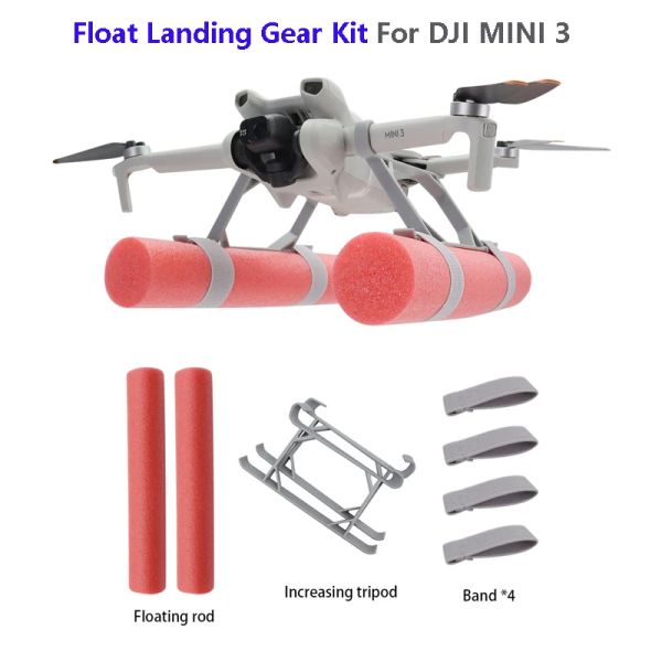 Drones Landing Skid Float Kit Genişletme Su İniş Dişlileri DJI Mini 3/Mini 3 Pro Drone Aksesuarları için Su Eğitim Dişli