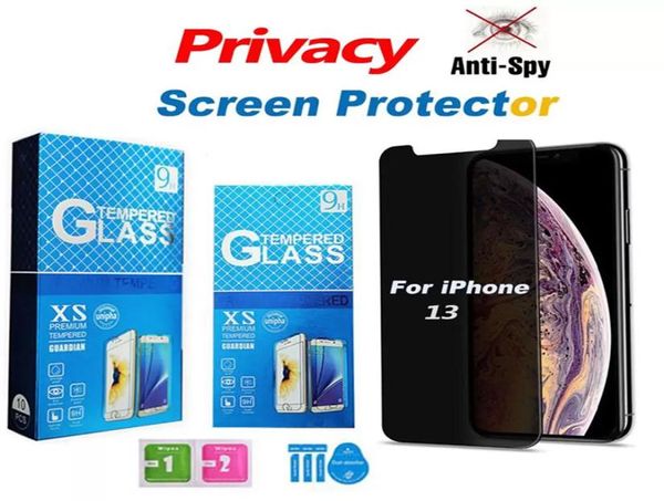 Protetor de privacidade Protetor Antispy Tempered Glass Protectors Anti Peeping Protetive Film para iPhone 13 12 11 Pro Max XR XS 5653024