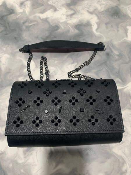 Frau Luxurys Designer -Umhängetaschen echte Ledernieten Spikes Bow Crossbody -Tasche Kupplungstaschen für Mädchen -Rucksäcke mit Kiste