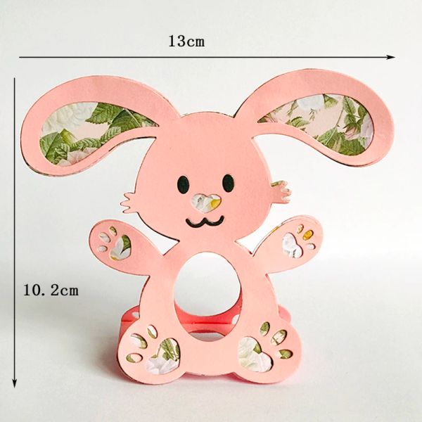 Chick Bunny Ostereihalter Schneiden stirbt DIY Scrapbooking Kaninchen Eierbox Sterbe geprägte Dekor Vorlage für Papierkarten Foto Foto