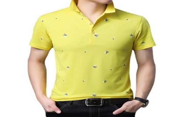 Neueste Designs Modemarke männliche Polos Druck kurzärmelig Schlanker Fit Shirt Männer Freizeitpolo Homme5013756